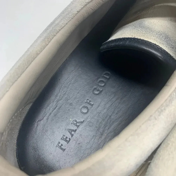 Fear Of God FOG Lace Up Seventh Suede Platform Sneakers Light Gray Size 41 US 8 - Picture 6 of 12